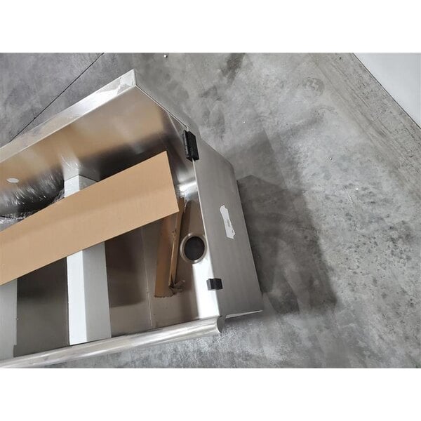 Scratch and Dent Regency 54" Three Compartment Commercial Utility Sink with 18" x 21" x 13" Sink Bowls