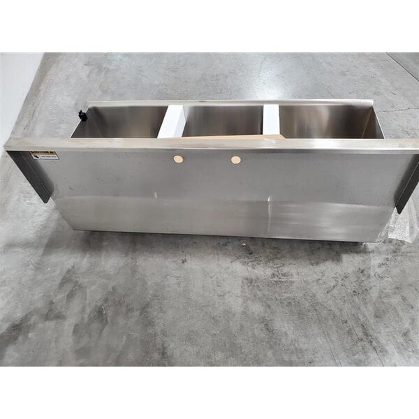 Scratch and Dent Regency 54" Three Compartment Commercial Utility Sink with 18" x 21" x 13" Sink Bowls