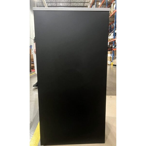 Scratch and Dent Ex-Cell Kaiser RC-KD36-C BLX Kaleidoscope XL Series Black Texture Square 36 Gallon Customizable Cans / Bottles Receptacle