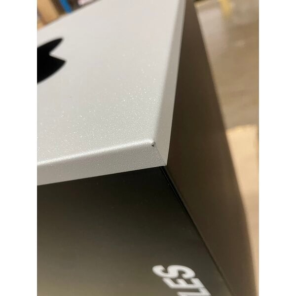 Scratch and Dent Ex-Cell Kaiser RC-KD36-C BLX Kaleidoscope XL Series Black Texture Square 36 Gallon Customizable Cans / Bottles Receptacle