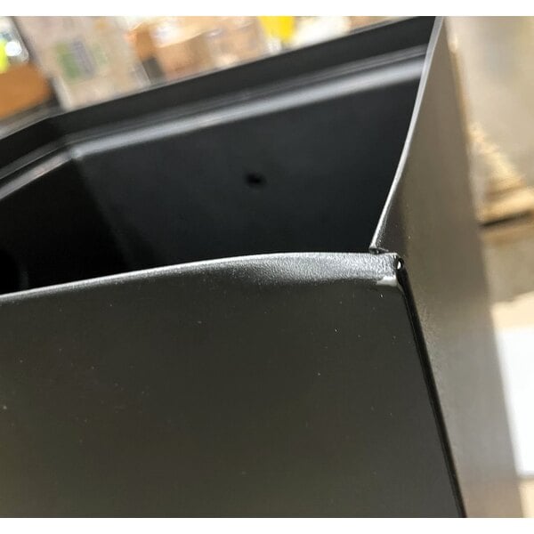 Scratch and Dent Ex-Cell Kaiser RC-KD36-C BLX Kaleidoscope XL Series Black Texture Square 36 Gallon Customizable Cans / Bottles Receptacle