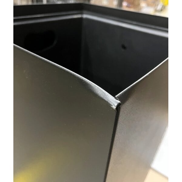 Scratch and Dent Ex-Cell Kaiser RC-KD36-C BLX Kaleidoscope XL Series Black Texture Square 36 Gallon Customizable Cans / Bottles Receptacle