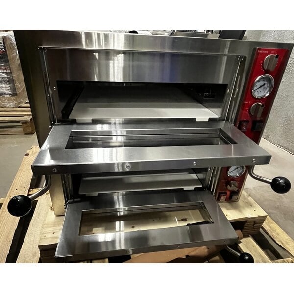 Scratch and Dent Avantco DPO-18-DD Double Deck Countertop Pizza/Bakery Oven with Two Independent Chambers - 3200W, 240V