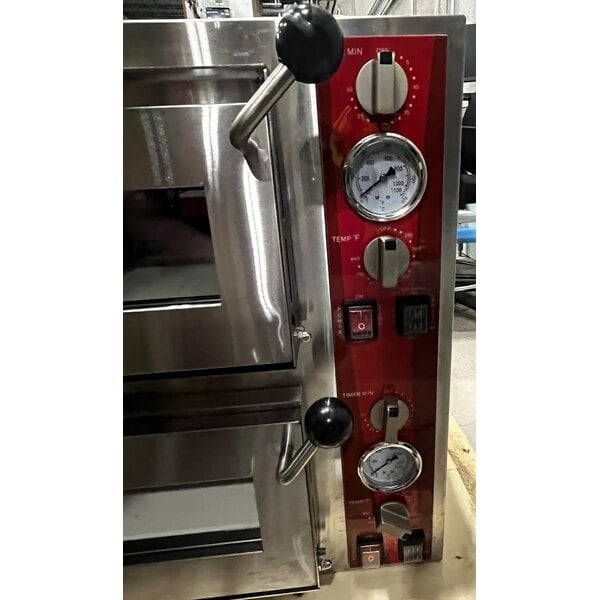 Scratch and Dent Avantco DPO-18-DD Double Deck Countertop Pizza/Bakery Oven with Two Independent Chambers - 3200W, 240V