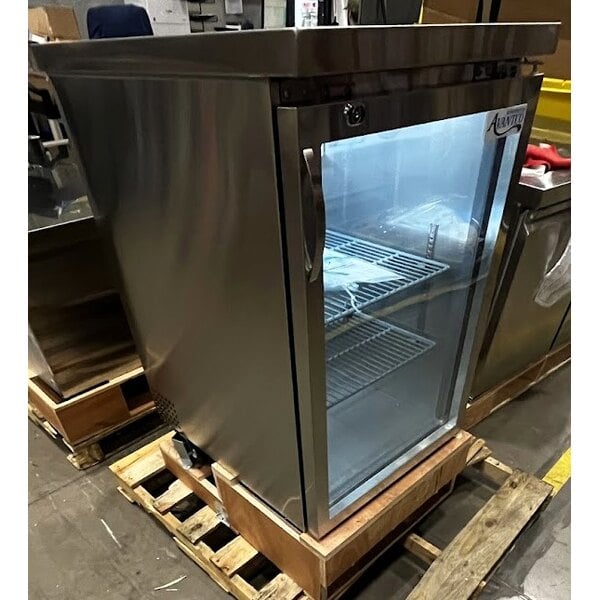 Scratch and Dent Avantco UBB-1G-HC-S 23" Stainless Steel Glass Door Back Bar Refrigerator