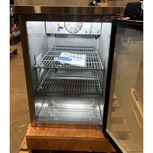 Scratch and Dent Avantco UBB-1G-HC-S 23" Stainless Steel Glass Door Back Bar Refrigerator