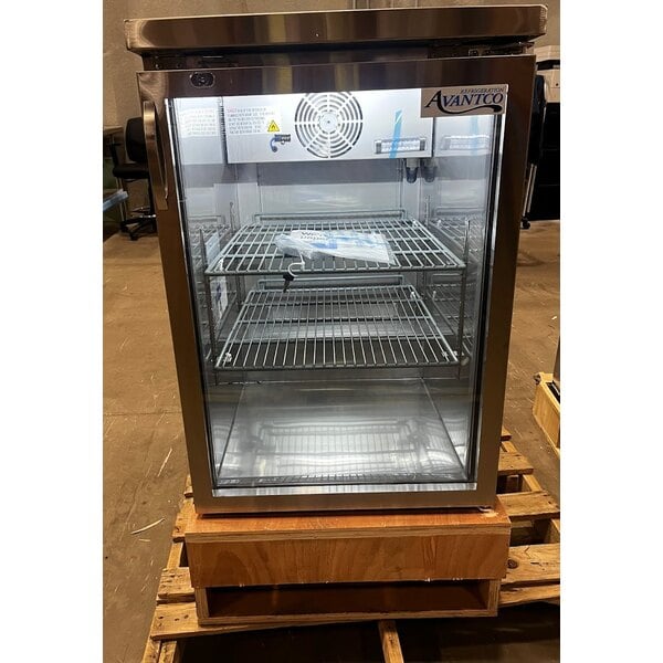 Scratch and Dent Avantco UBB-1G-HC-S 23" Stainless Steel Glass Door Back Bar Refrigerator