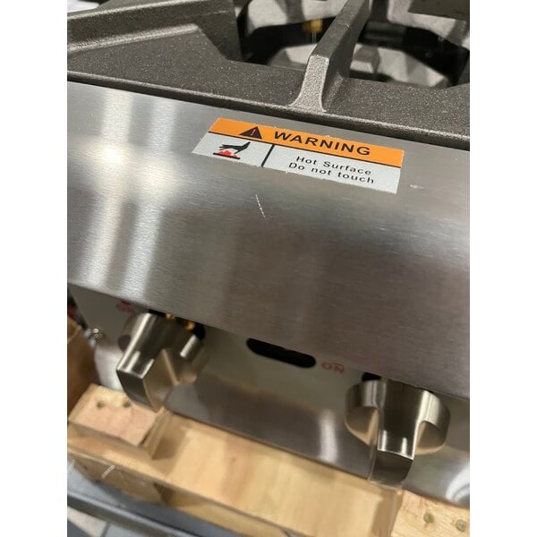 Scratch and Dent Cooking Performance Group SR-CPG-12-NL 12" Step-Up Countertop Range / Hot Plate with 2 High Output Burners - 60,000 BTU