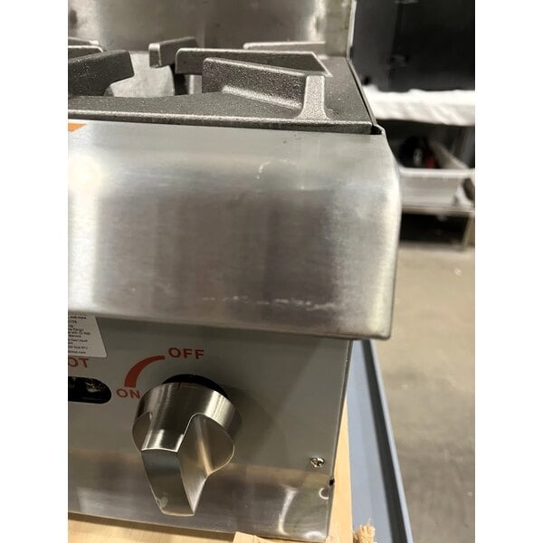 Scratch and Dent Cooking Performance Group SR-CPG-12-NL 12" Step-Up Countertop Range / Hot Plate with 2 High Output Burners - 60,000 BTU