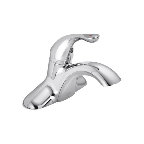 Scratch and Dent Delta Faucet 501LF-HDF Single Lever Deck Mount Lavatory Faucet with Vandal-Resistant Lever Handle and 1.2 GPM Aerator