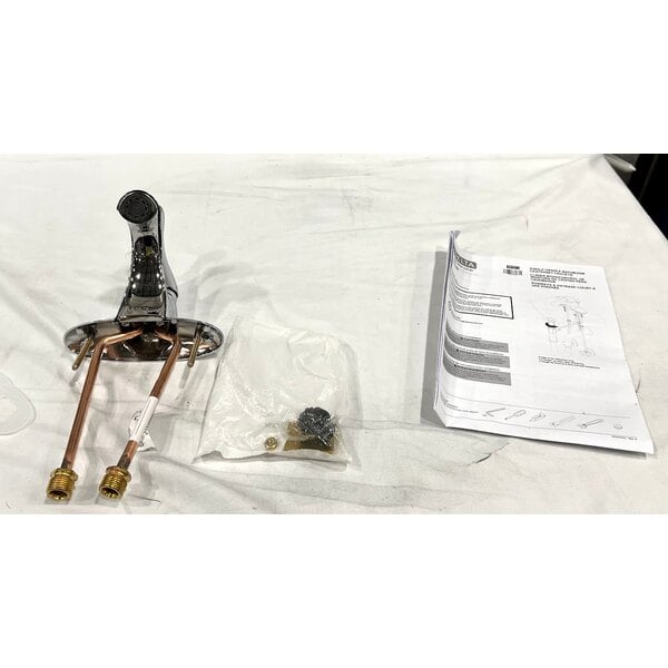Scratch and Dent Delta Faucet 501LF-HDF Single Lever Deck Mount Lavatory Faucet with Vandal-Resistant Lever Handle and 1.2 GPM Aerator