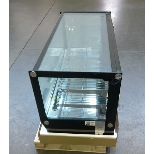 Scratch and Dent Avantco BCS-48-HC 48" Black Refrigerated Square Countertop Bakery Display Case with LED Lighting