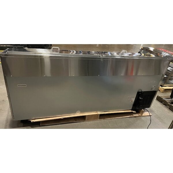 Scratch and Dent Avantco SSPPT-3I 94" 2 Door Refrigerated Pizza Prep Table with 2 Drawers