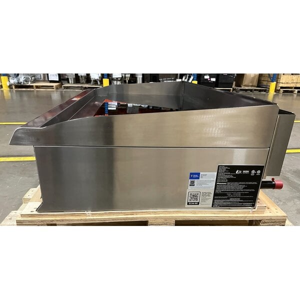 Scratch and Dent Cooking Performance Group GTU-CPG-48-L Ultra Series 48" Chrome Plated Liquid Propane 4-Burner Countertop Griddle - 120,000 BTU