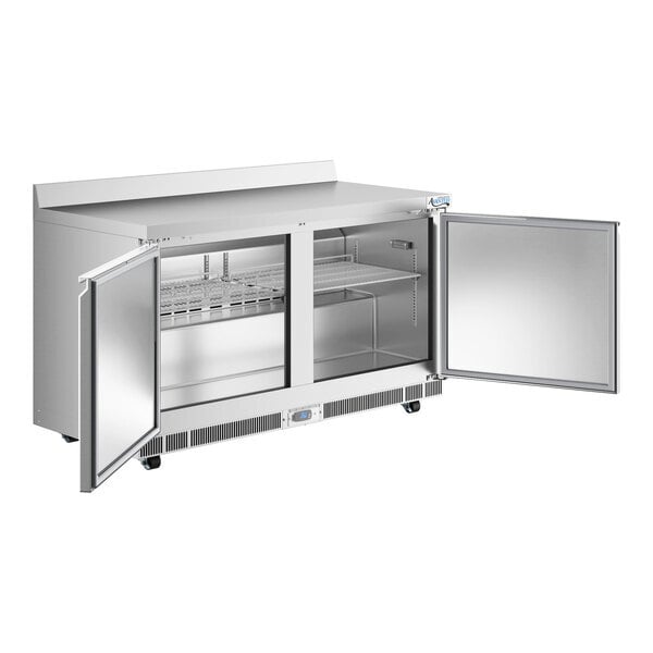 Scratch and Dent Avantco ZWT-60R-HC 60" Front Breathing Worktop Refrigerator with 3 1/2" Backsplash