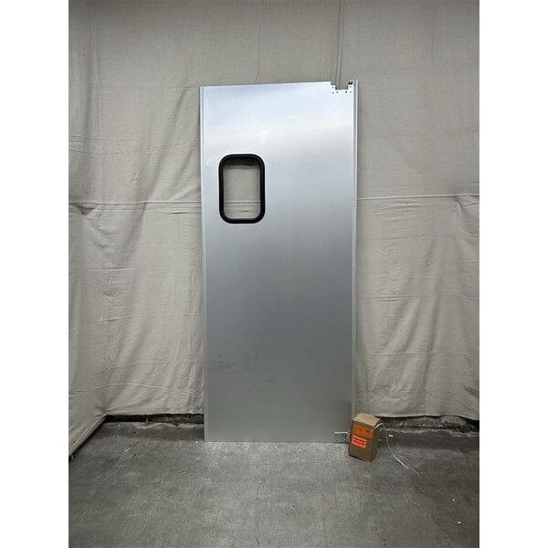 Scratch and Dent Curtron Service-Pro Series 20 Single Aluminum Swinging Traffic Door with 9" x 14" Window - 36" x 84" Door Opening