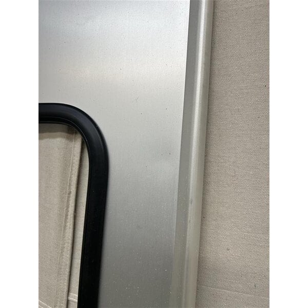 Scratch and Dent Curtron Service-Pro Series 20 Single Aluminum Swinging Traffic Door with 9" x 14" Window - 36" x 84" Door Opening