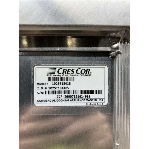 Scratch and Dent Cres Cor 102-ST-1841E Aluminum Non-Insulated Full Height Holding Cabinet