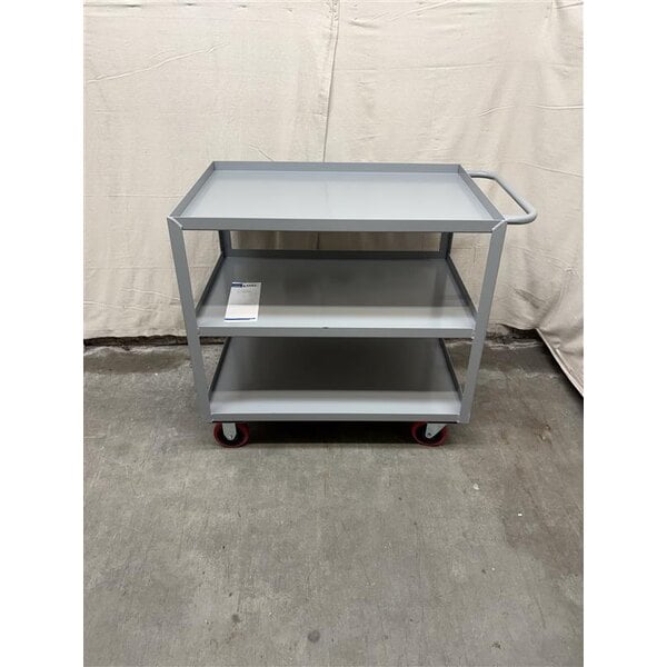Scratch and Dent Lavex 36" x 24" x 35" Three Tray Shelf Steel Utility Cart - Fully Welded