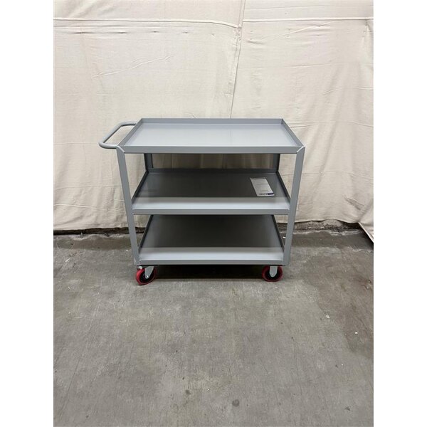 Scratch and Dent Lavex 36" x 24" x 35" Three Tray Shelf Steel Utility Cart - Fully Welded