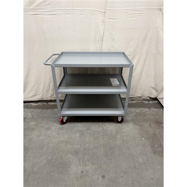 Scratch and Dent Lavex 36" x 24" x 35" Three Tray Shelf Steel Utility Cart - Fully Welded