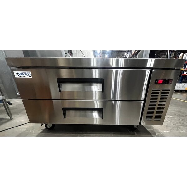 Scratch and Dent Avantco CBE-48-HC 48" 2 Drawer Refrigerated Chef Base