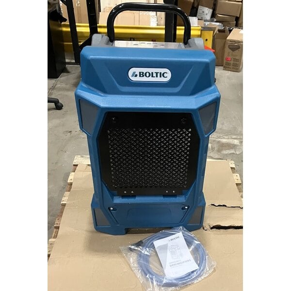 Scratch and Dent Boltic 160 Pint Commercial Dehumidifier with Drain Hose and Wheels - 115V, 735W