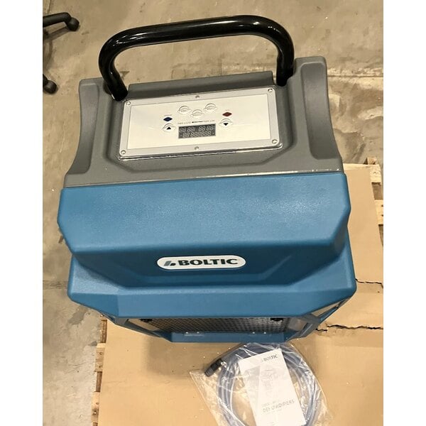 Scratch and Dent Boltic 160 Pint Commercial Dehumidifier with Drain Hose and Wheels - 115V, 735W