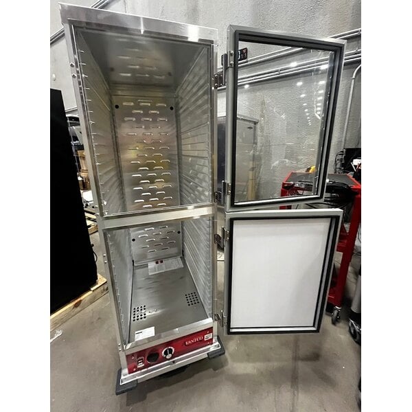 Scratch and Dent Avantco HTI-1836DC Full Size Insulated Heated Holding Cabinet with Clear Dutch Doors - 120V