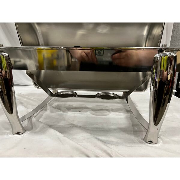 Scratch and Dent Acopa Heavy Weight 8 Qt. Dripless Full Size Stackable Stainless Steel Roll Top Chafer