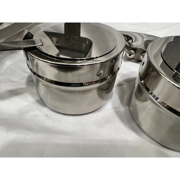 Scratch and Dent Acopa Heavy Weight 8 Qt. Dripless Full Size Stackable Stainless Steel Roll Top Chafer