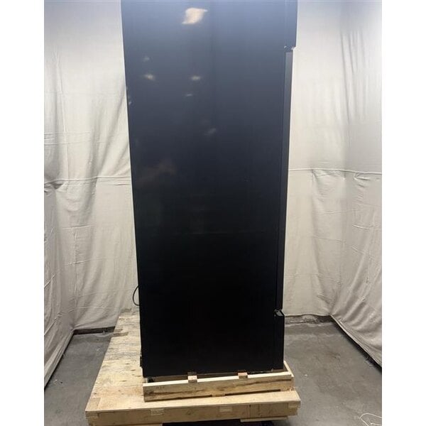 Scratch and Dent MainStreet Equipment GMC-49 52 3/4" Black Swing Glass Door Merchandiser Refrigerator - 120V