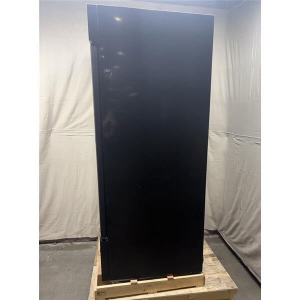 Scratch and Dent MainStreet Equipment GMC-49 52 3/4" Black Swing Glass Door Merchandiser Refrigerator - 120V