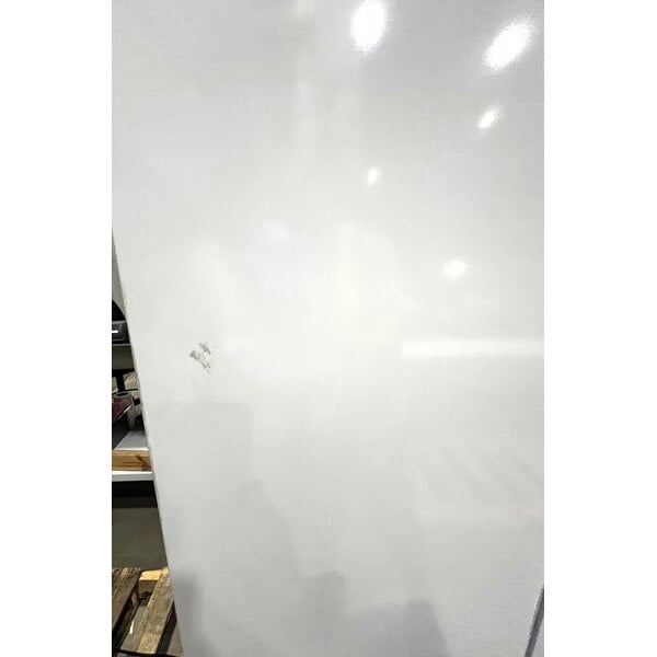 Scratch and Dent Galaxy GDN-5 16 9/16" White Swing Glass Door Merchandiser Refrigerator with Red, White, and Blue LED Lighting