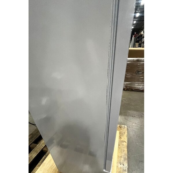 Scratch and Dent Galaxy GDN-5 16 9/16" White Swing Glass Door Merchandiser Refrigerator with Red, White, and Blue LED Lighting