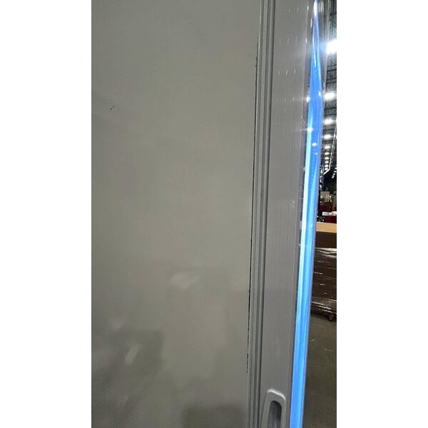 Scratch and Dent Galaxy GDN-5 16 9/16" White Swing Glass Door Merchandiser Refrigerator with Red, White, and Blue LED Lighting