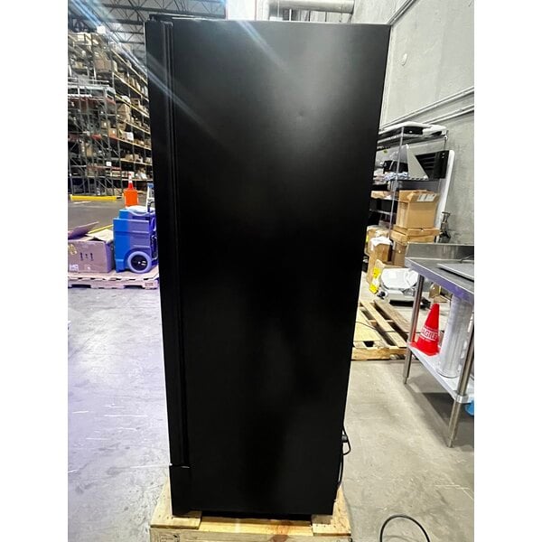 Scratch and Dent True GDM-12FC-HC~TSL01 24 7/8" Black Refrigerated Glass Door Floral Case with LED Lighting