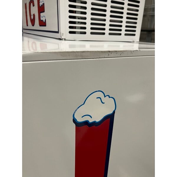 Scratch and Dent Leer 40ASL-R290 51" Outdoor Auto Defrost Ice Merchandiser with Slanted Front and Galvanized Steel Door
