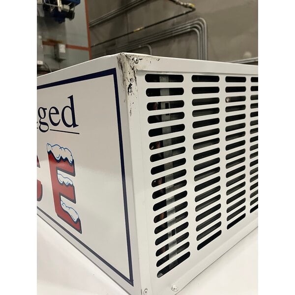 Scratch and Dent Leer 40ASL-R290 51" Outdoor Auto Defrost Ice Merchandiser with Slanted Front and Galvanized Steel Door
