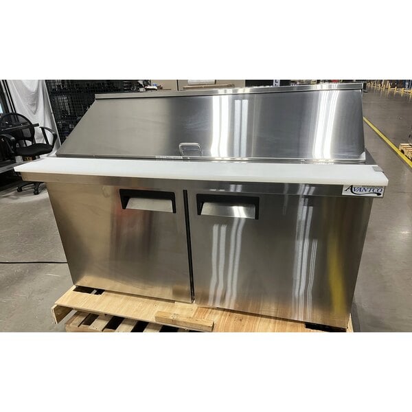 Scratch and Dent Avantco APT-60M-HC 60" 2 Door Mega Top Refrigerated Sandwich Prep Table