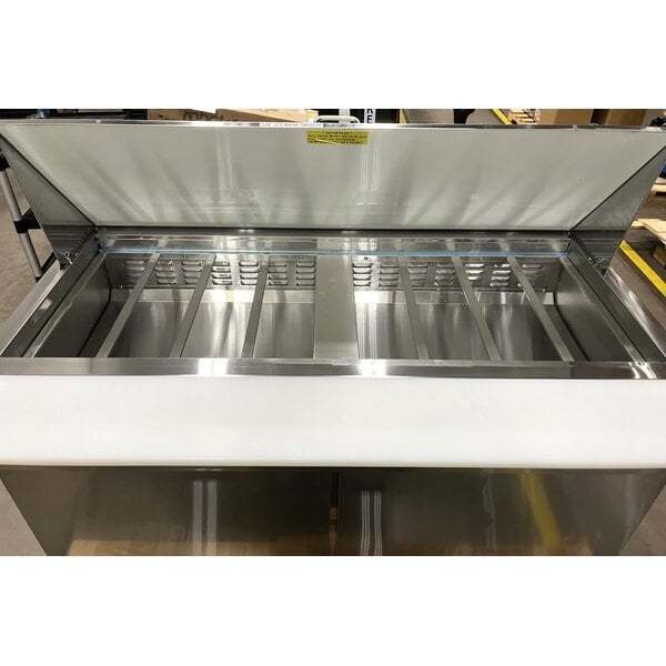Scratch and Dent Avantco APT-60M-HC 60" 2 Door Mega Top Refrigerated Sandwich Prep Table