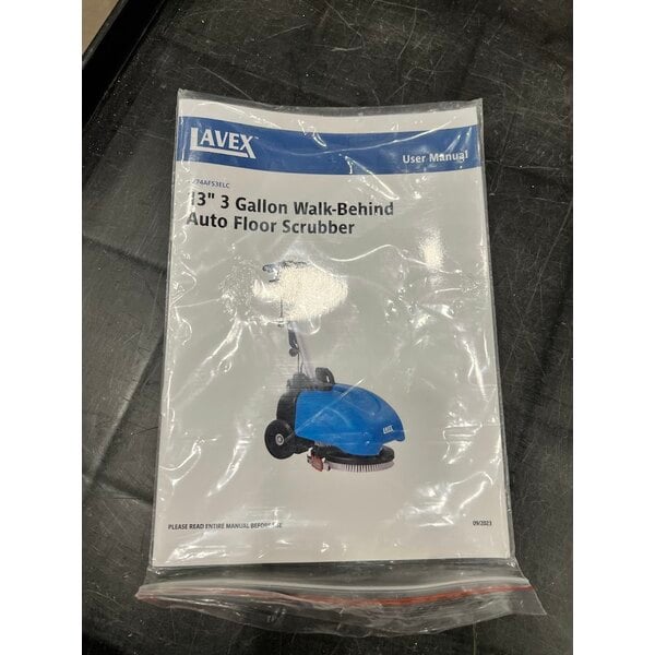 Scratch and Dent Lavex 13" Corded Walk Behind Disc Floor Scrubber with Scrub Brush - 3 Gallon