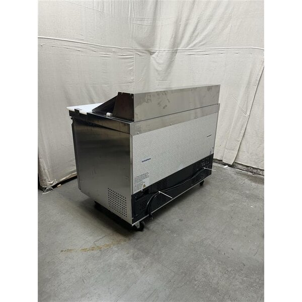 Scratch and Dent Avantco SS-PT-48-HC 46 3/4" 2 Door Stainless Steel Refrigerated Sandwich Prep Table