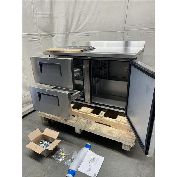 Scratch and Dent True TWT-48D-2-ADA-HC 48 3/8" ADA Compliant Worktop Refrigerator with Two Drawers and One Door
