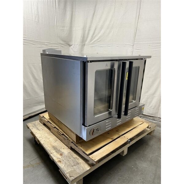 Scratch and Dent Cooking Performance Group FGC-100-DDL Deep Depth Single Deck Full Size Liquid Propane Convection Oven with Legs - 60,000 BTU
