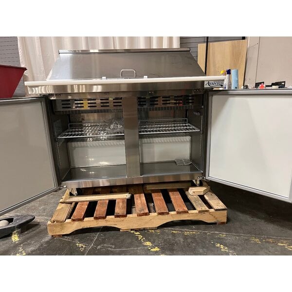 Scratch and Dent Avantco APT-48M-HC 47" 2 Door Mega Top Refrigerated Sandwich Prep Table