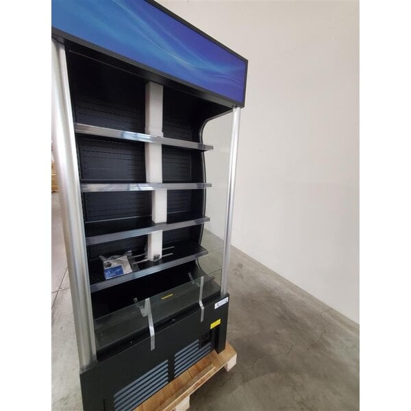 Scratch and Dent Avantco VAC-36B 35 1/2" Customizable Black Refrigerated Air Curtain Merchandiser
