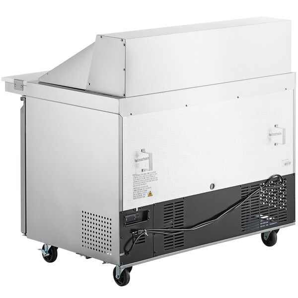 Scratch and Dent Avantco SS-PT-48M-HC 48" 2 Door Mega Top Stainless Steel Refrigerated Sandwich Prep Table
