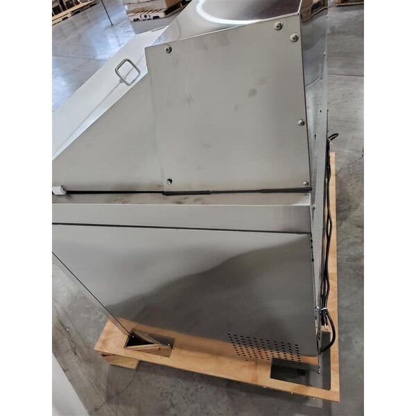 Scratch and Dent Avantco SS-PT-48M-HC 48" 2 Door Mega Top Stainless Steel Refrigerated Sandwich Prep Table