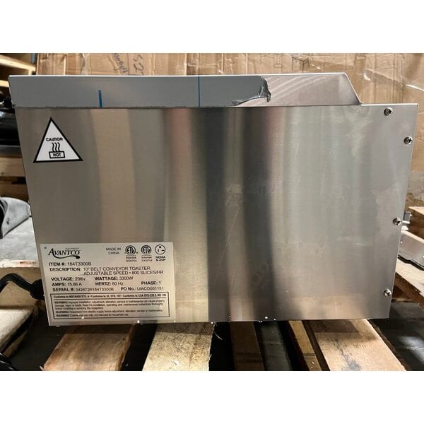 Scratch and Dent Avantco T3300B Commercial 10" Wide Conveyor Toaster with 3" Opening - 208V, 3300W, 800 Slices per Hour